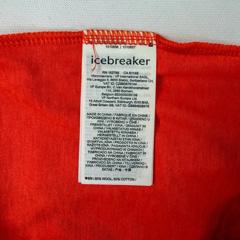 Icebreaker Merino Cotton Blend Women’s Tee – Orange - Picture 9 of 11